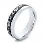 Women's Engraved Wedding Band - Three-Quarter View -  101064 - Thumbnail