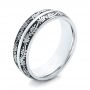 Women's Engraved Wedding Band - Three-Quarter View -  101066 - Thumbnail