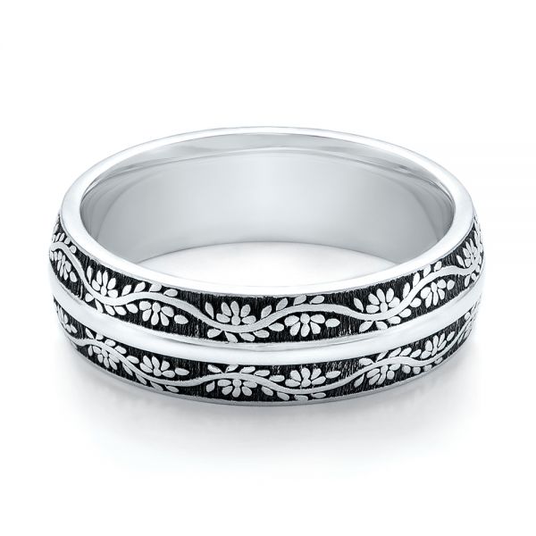 Women's Engraved Wedding Band - Flat View -  101066