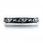  18K Gold Women's Engraved Wedding Band - Top View -  101064 - Thumbnail