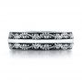  18K Gold Women's Engraved Wedding Band - Top View -  101066 - Thumbnail