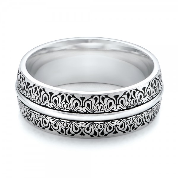 Women's Engraved Wedding Band - Flat View -  101059