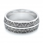 Women's Engraved Wedding Band - Flat View -  101059 - Thumbnail