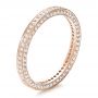 14k Rose Gold 14k Rose Gold Women's Pave Diamond Eternity Band - Three-Quarter View -  100148 - Thumbnail