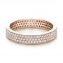 14k Rose Gold 14k Rose Gold Women's Pave Diamond Eternity Band - Flat View -  100147 - Thumbnail