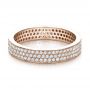 18k Rose Gold 18k Rose Gold Women's Pave Diamond Eternity Band - Flat View -  100147 - Thumbnail