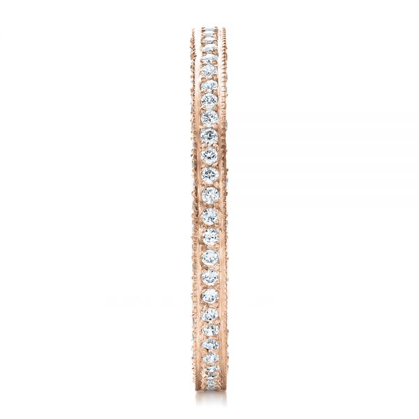 18k Rose Gold 18k Rose Gold Women's Pave Diamond Eternity Band - Side View -  100148