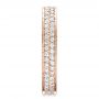 18k Rose Gold 18k Rose Gold Women's Pave Diamond Eternity Band - Side View -  100149 - Thumbnail