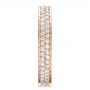 18k Rose Gold 18k Rose Gold Women's Pave Diamond Eternity Band - Side View -  100149 - Thumbnail