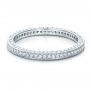 18k White Gold Women's Pave Diamond Eternity Band - Flat View -  100148 - Thumbnail