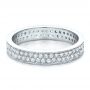 18k White Gold Women's Pave Diamond Eternity Band - Flat View -  100149 - Thumbnail