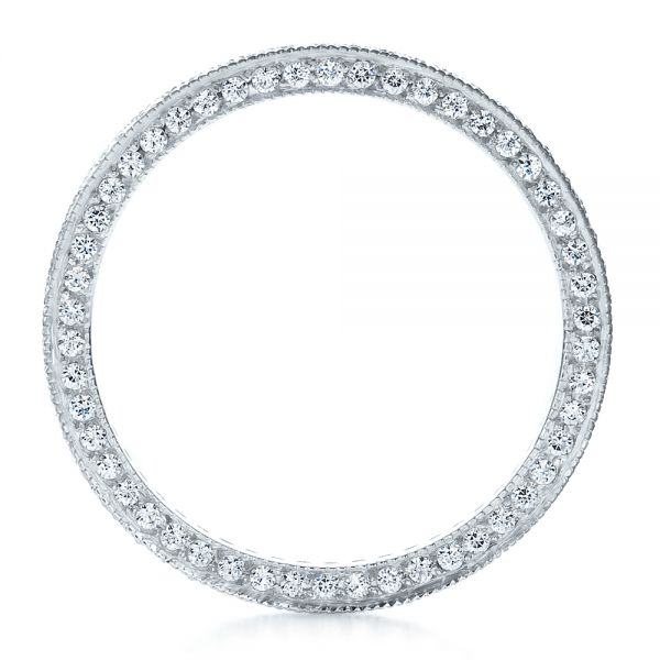  Platinum Platinum Women's Pave Diamond Eternity Band - Front View -  100148