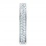 18k White Gold Women's Pave Diamond Eternity Band - Side View -  100149 - Thumbnail