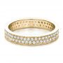 14k Yellow Gold 14k Yellow Gold Women's Pave Diamond Eternity Band - Flat View -  100149 - Thumbnail