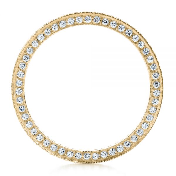 18k Yellow Gold 18k Yellow Gold Women's Pave Diamond Eternity Band - Front View - 100148