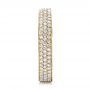 14k Yellow Gold 14k Yellow Gold Women's Pave Diamond Eternity Band - Side View -  100147 - Thumbnail