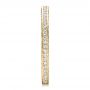 18k Yellow Gold 18k Yellow Gold Women's Pave Diamond Eternity Band - Side View -  100148 - Thumbnail