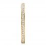 14k Yellow Gold 14k Yellow Gold Women's Pave Diamond Eternity Band - Side View -  100148 - Thumbnail