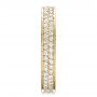 18k Yellow Gold 18k Yellow Gold Women's Pave Diamond Eternity Band - Side View -  100149 - Thumbnail