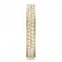 18k Yellow Gold 18k Yellow Gold Women's Pave Diamond Eternity Band - Side View -  100149 - Thumbnail