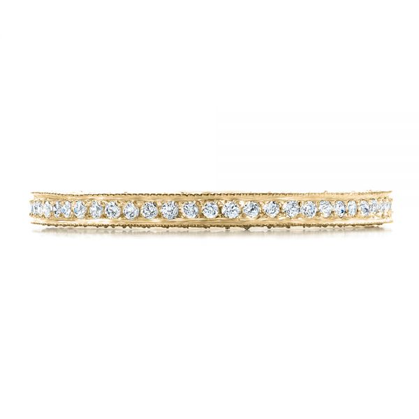 18k Yellow Gold 18k Yellow Gold Women's Pave Diamond Eternity Band - Top View - 100148