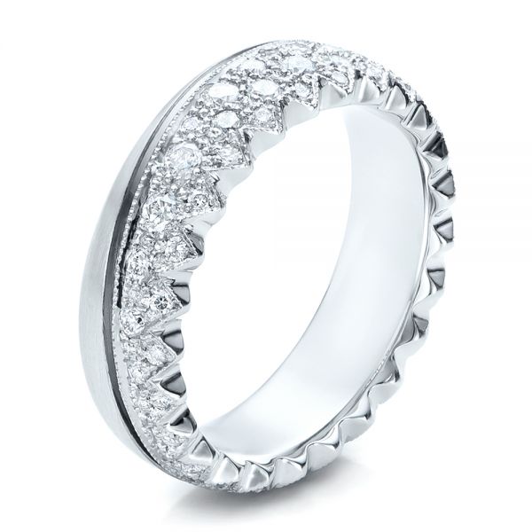 Women's Pave Diamond Wedding Band - Image