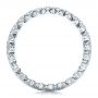 14k White Gold Women's Pave Diamond Wedding Band - Front View -  100838 - Thumbnail