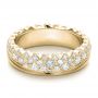 14k Yellow Gold 14k Yellow Gold Women's Pave Diamond Wedding Band - Flat View -  100838 - Thumbnail
