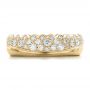 14k Yellow Gold 14k Yellow Gold Women's Pave Diamond Wedding Band - Top View -  100838 - Thumbnail