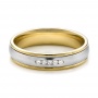 Women's Two-tone Diamond Wedding Band - Flat View -  100156 - Thumbnail