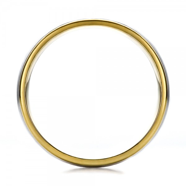 Women's Two-tone Diamond Wedding Band - Front View - 100156