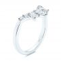  Platinum Platinum Women's V-shaped Diamond Wedding Ring - Three-Quarter View -  106440 - Thumbnail