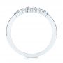 18k White Gold 18k White Gold Women's V-shaped Diamond Wedding Ring - Front View -  106440 - Thumbnail