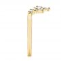 18k Yellow Gold 18k Yellow Gold Women's V-shaped Diamond Wedding Ring - Side View -  106440 - Thumbnail