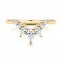14k Yellow Gold 14k Yellow Gold Women's V-shaped Diamond Wedding Ring - Top View -  106440 - Thumbnail