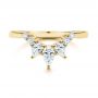 14k Yellow Gold 14k Yellow Gold Women's V-shaped Diamond Wedding Ring - Top View -  106440 - Thumbnail