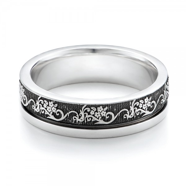 Women's Engraved Wedding Band - Flat View -  101067