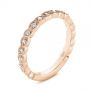 18k Rose Gold 18k Rose Gold Woven Diamond Wedding Band - Three-Quarter View -  105283 - Thumbnail