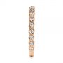 18k Rose Gold 18k Rose Gold Woven Diamond Wedding Band - Side View -  105283 - Thumbnail