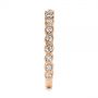 18k Rose Gold 18k Rose Gold Woven Diamond Wedding Band - Side View -  105283 - Thumbnail