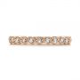 18k Rose Gold 18k Rose Gold Woven Diamond Wedding Band - Top View -  105283 - Thumbnail