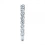 14k White Gold 14k White Gold Woven Diamond Wedding Band - Side View -  105283 - Thumbnail