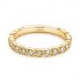 18k Yellow Gold 18k Yellow Gold Woven Diamond Wedding Band - Flat View -  105283 - Thumbnail