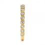 18k Yellow Gold 18k Yellow Gold Woven Diamond Wedding Band - Side View -  105283 - Thumbnail