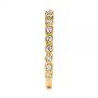 14k Yellow Gold 14k Yellow Gold Woven Diamond Wedding Band - Side View -  105283 - Thumbnail