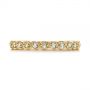 14k Yellow Gold 14k Yellow Gold Woven Diamond Wedding Band - Top View -  105283 - Thumbnail