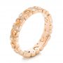 14k Rose Gold Diamond Organic Stackable Eternity Band