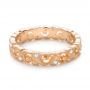 18k Rose Gold 18k Rose Gold Diamond Organic Stackable Eternity Band - Flat View -  101889 - Thumbnail