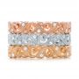 14k Rose Gold 14k Rose Gold Diamond Organic Stackable Eternity Band - Front View -  101889 - Thumbnail