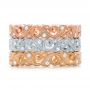 18k Rose Gold 18k Rose Gold Diamond Organic Stackable Eternity Band - Front View -  101889 - Thumbnail